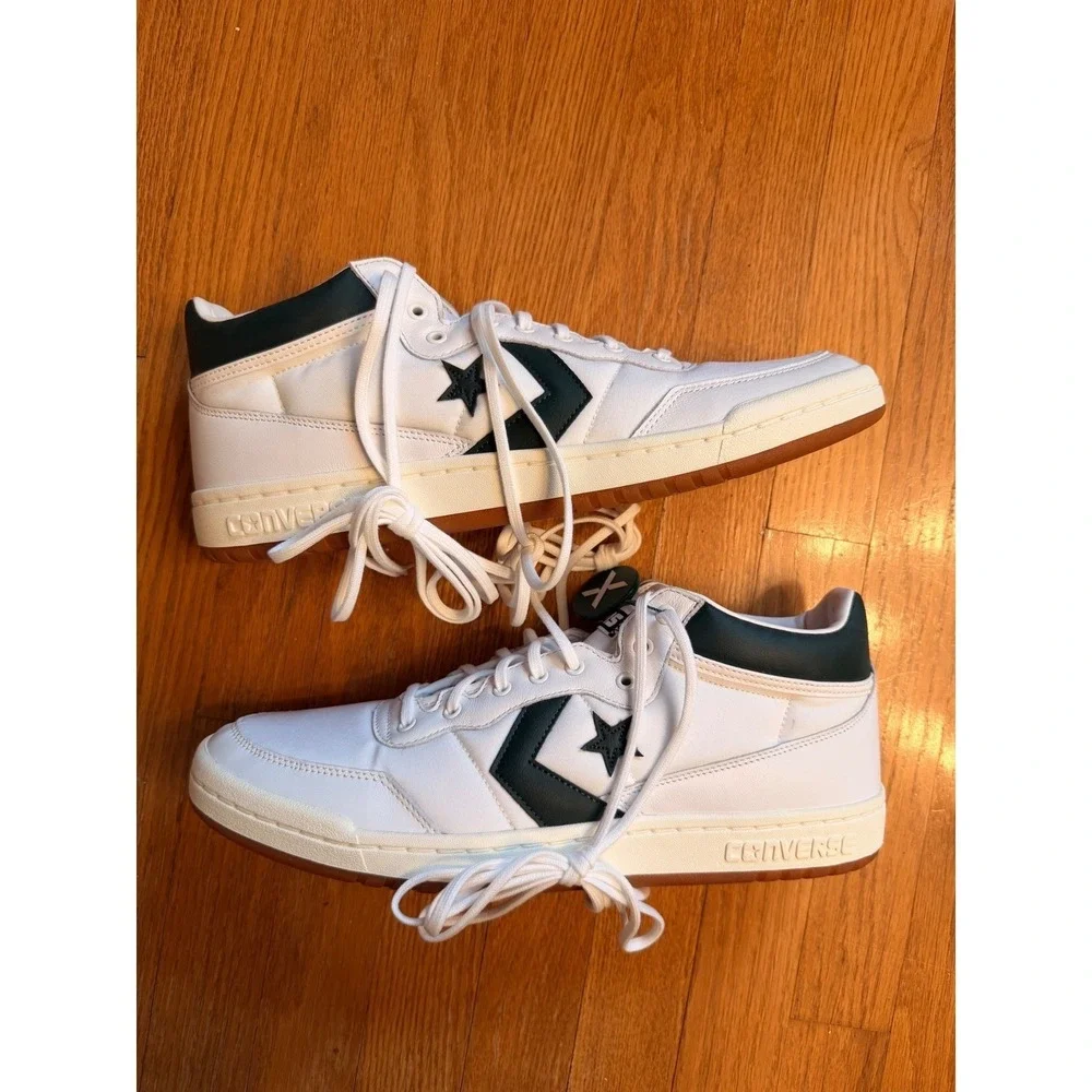 Converse CONS Fastbreak Pro Mid White Green Mens 13 Sneakers Shoes Blokecore - Picture 3 of 6
